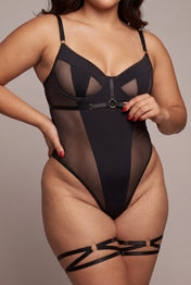 Body avec tour de cuisses - NOIR SAUVAGE