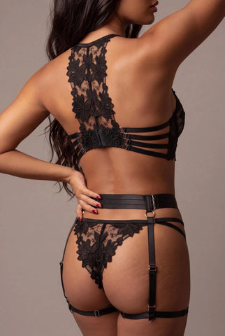 Porte-jarretelles + tours de cuisse - JOLYE Noir